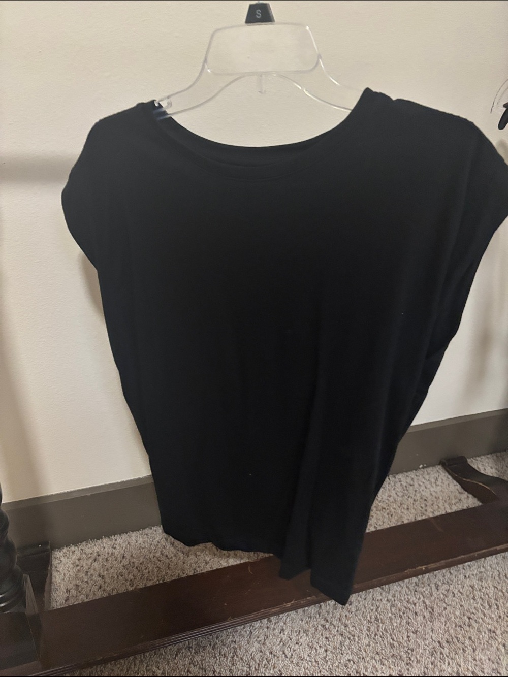 a new day Black Cap-Sleeve Tank Top
